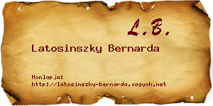 Latosinszky Bernarda névjegykártya